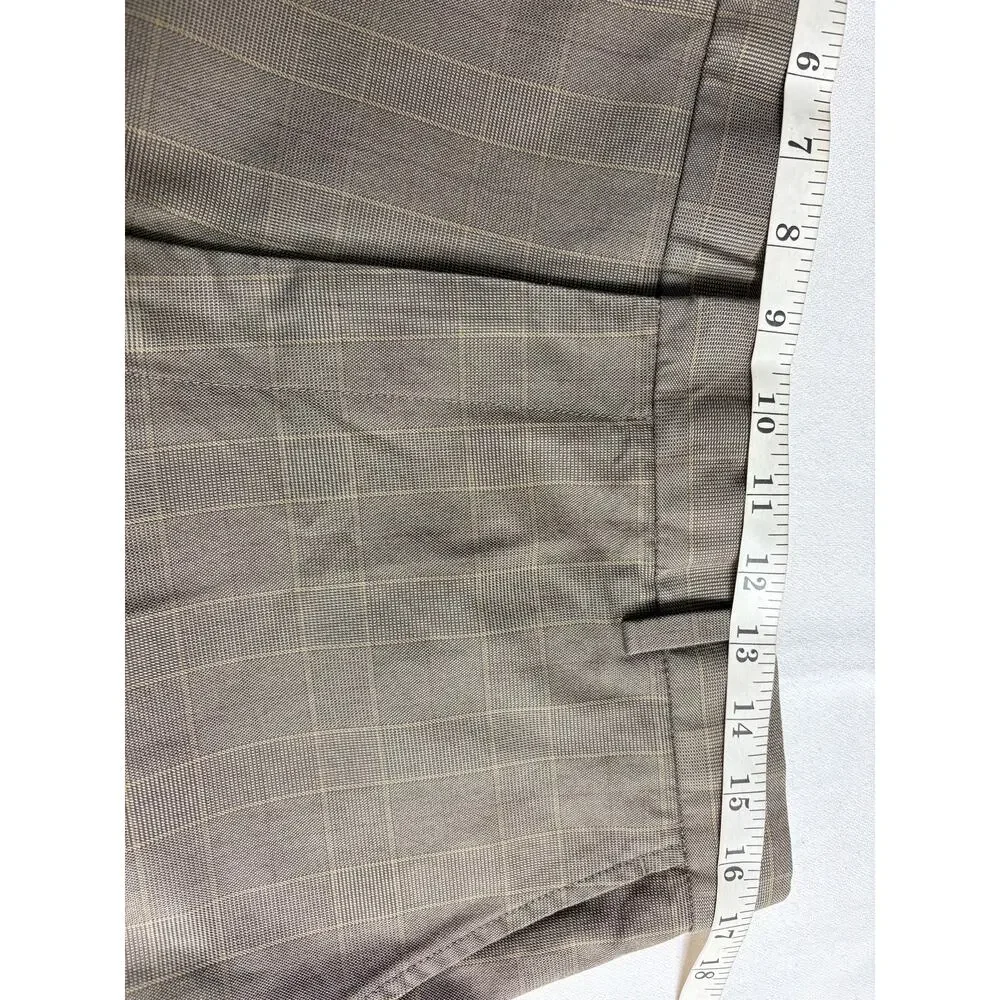 Banana Republic Modern Fit Men's Dress Pants Brown Plaid Straight Size 34/32 NWT